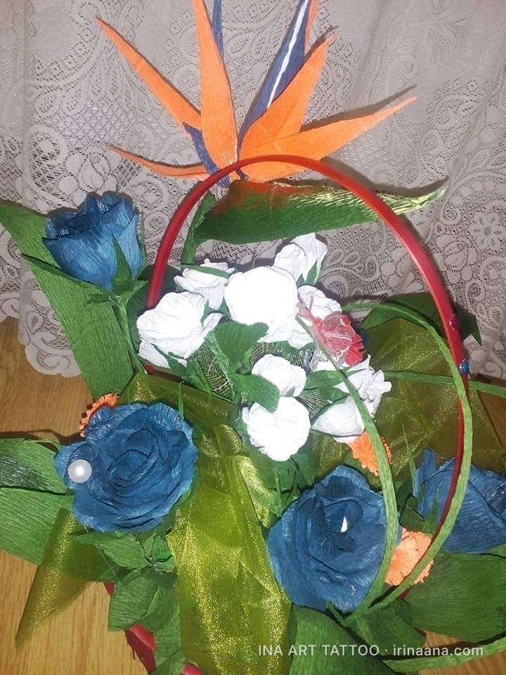 Flori și aranjamente din hârtie creponată — 26