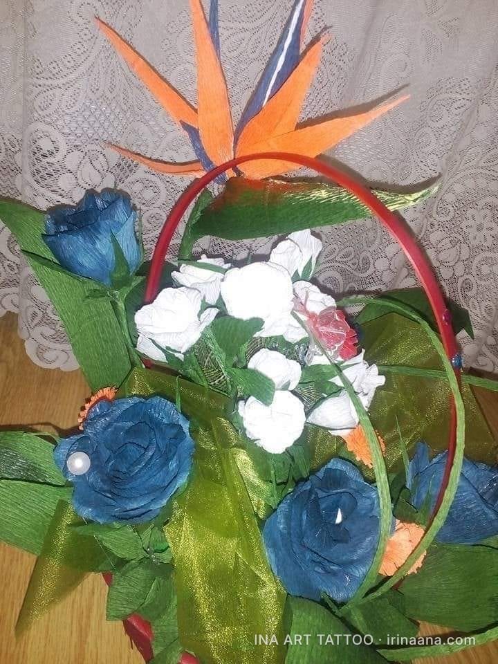 Flori și aranjamente din hârtie creponată — 56