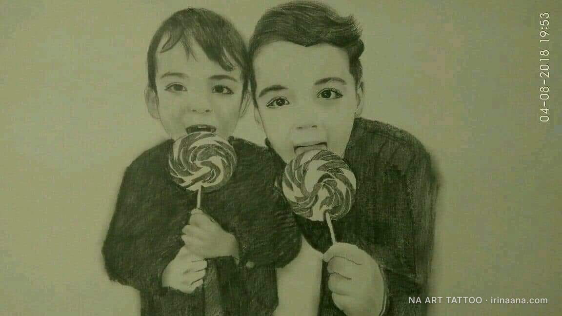 Portrete în creion